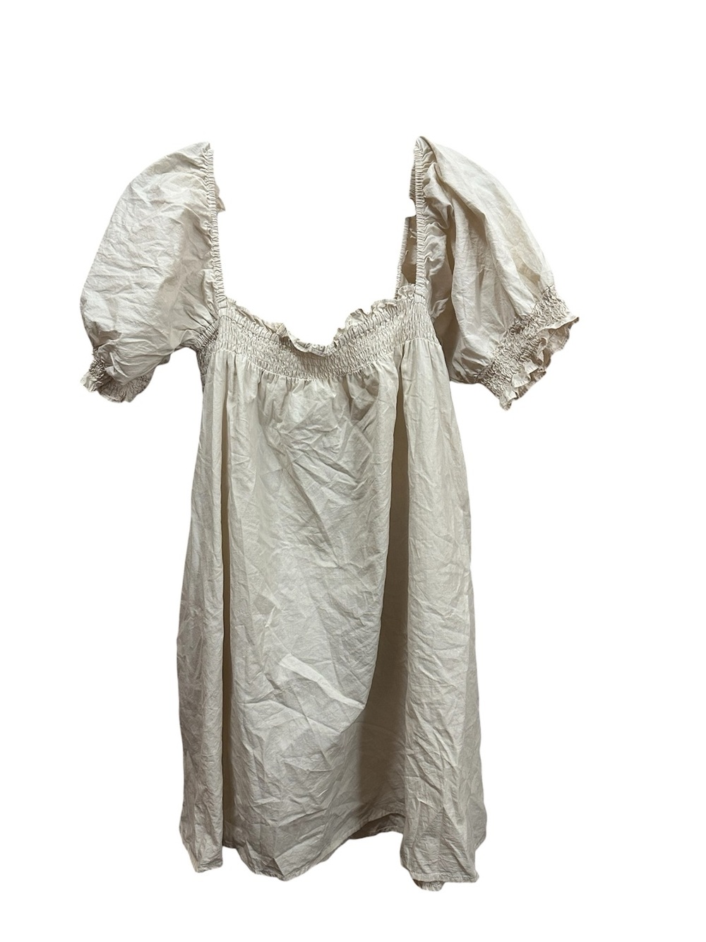 Things Between Beige Square Neck Dress Small
